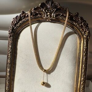 Elegant 18K Gold Plated Stainless Steel Necklace Hypoallergenic Waterproof